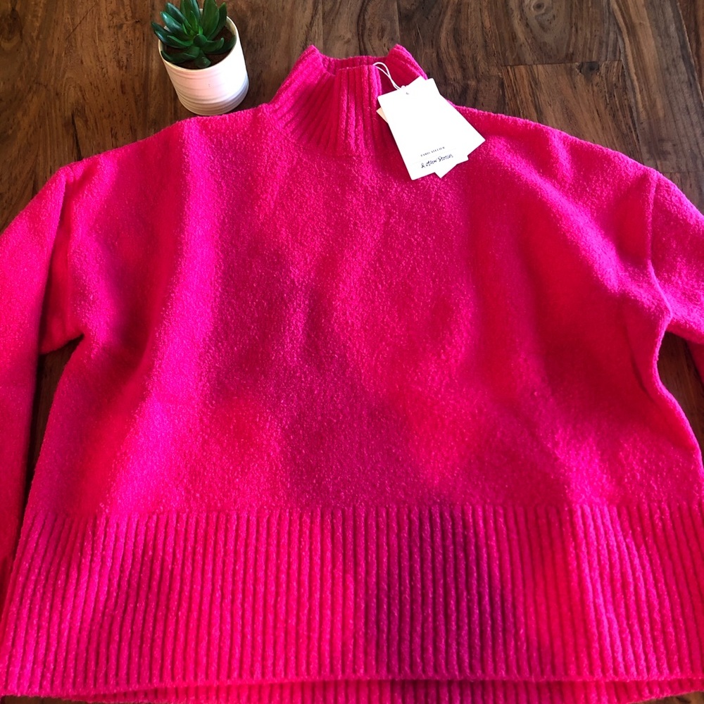 & Other Stories pink turtleneck sweater nwt